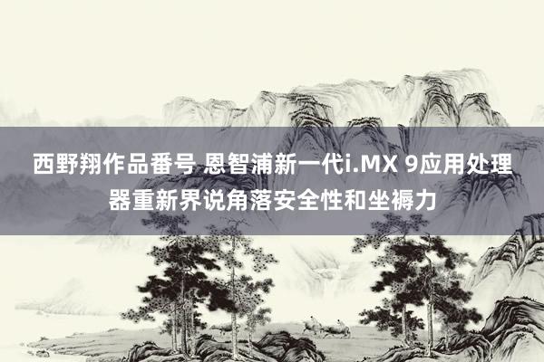 西野翔作品番号 恩智浦新一代i.MX 9应用处理器重新界说角落安全性和坐褥力