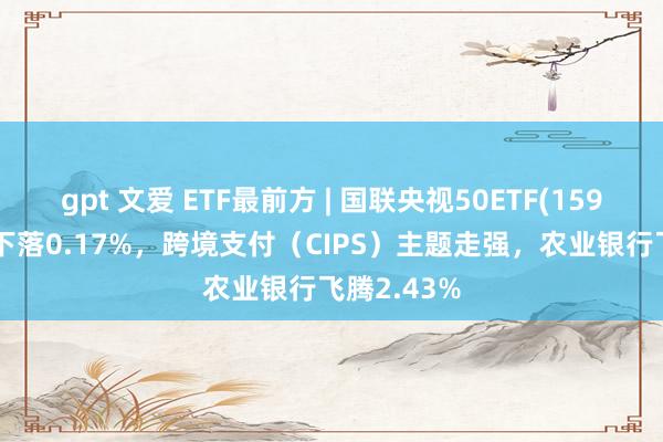 gpt 文爱 ETF最前方 | 国联央视50ETF(159965)早盘下落0.17%，跨境支付（CIPS）主题走强，农业银行飞腾2.43%