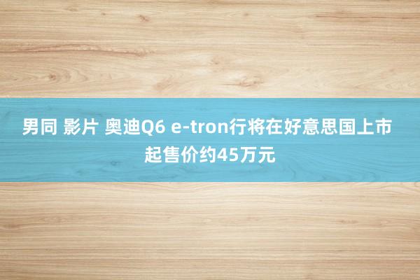 男同 影片 奥迪Q6 e-tron行将在好意思国上市 起售价约45万元