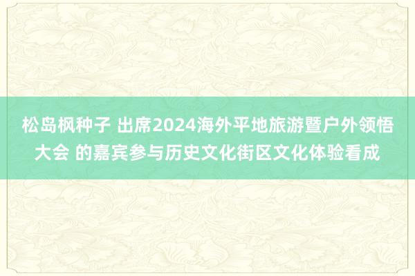 松岛枫种子 出席2024海外平地旅游暨户外领悟大会 的嘉宾参与历史文化街区文化体验看成