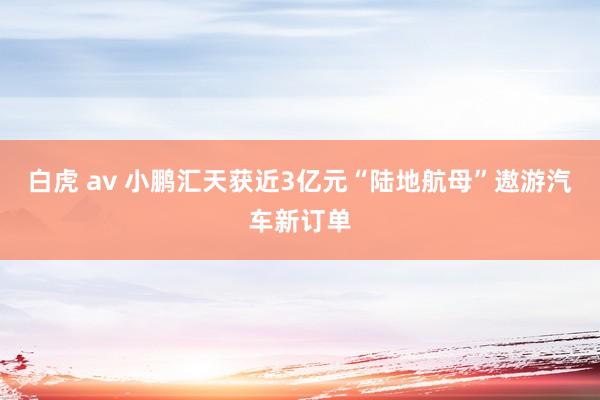 白虎 av 小鹏汇天获近3亿元“陆地航母”遨游汽车新订单