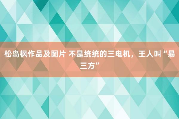 松岛枫作品及图片 不是统统的三电机，王人叫“易三方”