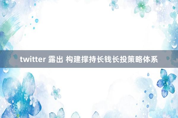 twitter 露出 构建撑持长钱长投策略体系