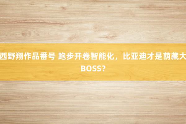 西野翔作品番号 跑步开卷智能化，比亚迪才是荫藏大BOSS？