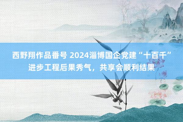 西野翔作品番号 2024淄博国企党建“十百千”进步工程后果秀气，共享会顺利结果