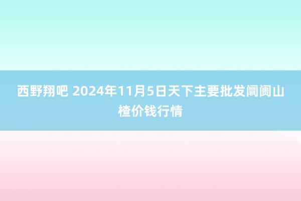 西野翔吧 2024年11月5日天下主要批发阛阓山楂价钱行情