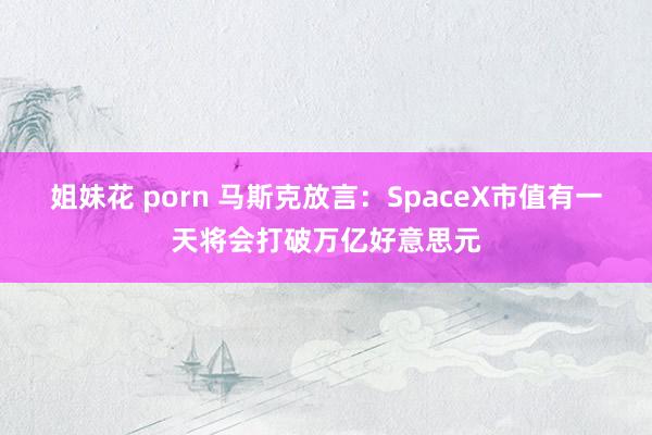 姐妹花 porn 马斯克放言：SpaceX市值有一天将会打破万亿好意思元