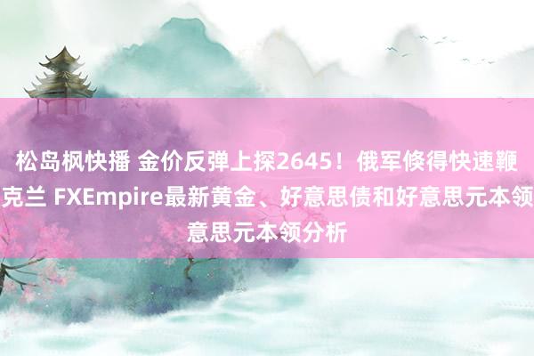 松岛枫快播 金价反弹上探2645！俄军倏得快速鞭策乌克兰 FXEmpire最新黄金、好意思债和好意思元本领分析