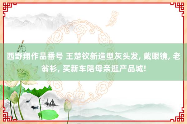 西野翔作品番号 王楚钦新造型灰头发， 戴眼镜， 老翁衫， 买新车陪母亲逛产品城!