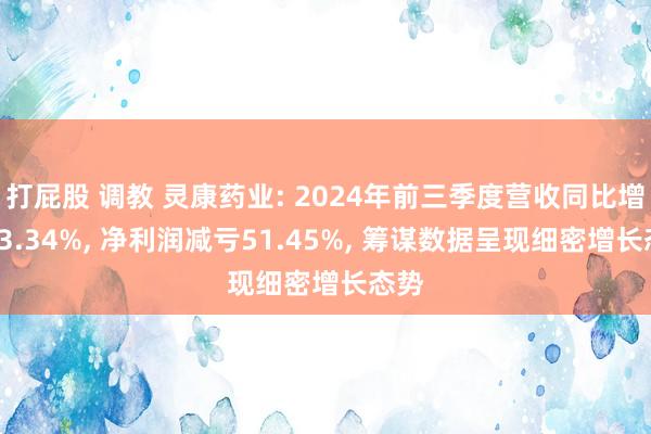 打屁股 调教 灵康药业: 2024年前三季度营收同比增长53.34%， 净利润减亏51.45%， 筹谋数据呈现细密增长态势