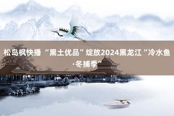 松岛枫快播 “黑土优品”绽放2024黑龙江“冷水鱼·冬捕季”