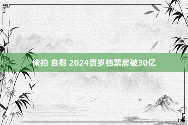 偷拍 自慰 2024贺岁档票房破30亿