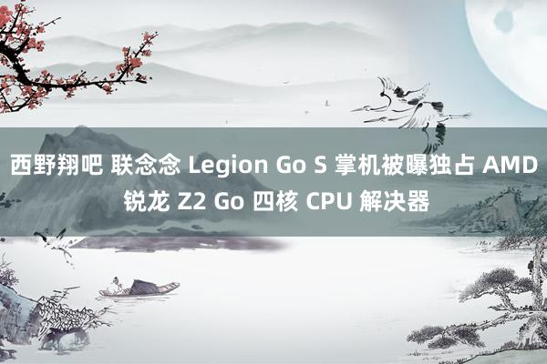 西野翔吧 联念念 Legion Go S 掌机被曝独占 AMD 锐龙 Z2 Go 四核 CPU 解决器