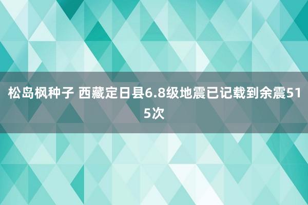 松岛枫种子 西藏定日县6.8级地震已记载到余震515次