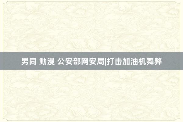 男同 動漫 公安部网安局|打击加油机舞弊