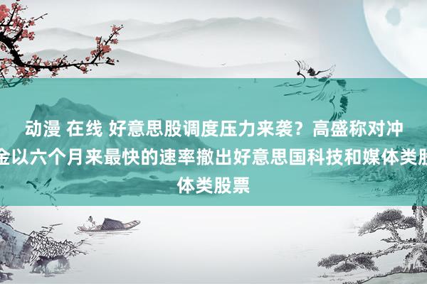 动漫 在线 好意思股调度压力来袭？高盛称对冲基金以六个月来最快的速率撤出好意思国科技和媒体类股票